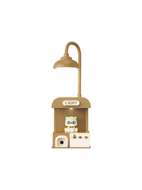 Kinder Tischlampe Schreibtischlampe Design Bär 2w Braun
