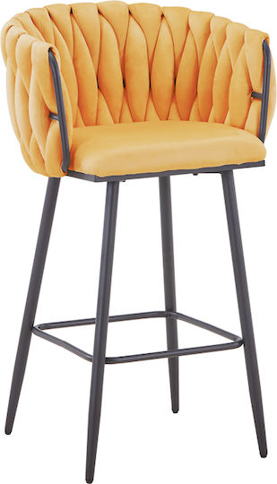 Hocker Bar Vivian Κίτρινο-βελούδο 2Stück 57x50x100cm Hocker Bar Vivian Κίτρινο-βελούδο 2Stück 57x50x100cm