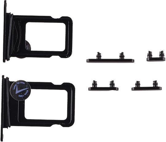 Iphone 16e Side Keys + Sim Card Holder Black 3p