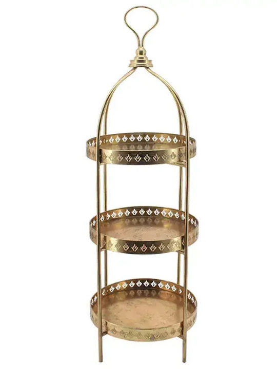 Marhome Decorative Metallic Round Tray 36.5x36.5cm