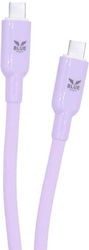 Blue Eagle Be-dccc-09 Data Silicone Cable Type C C 1m Light Purple Blue Eagle Be-dccc-09 Data Silicone Cable Type C C 1m Light Purple