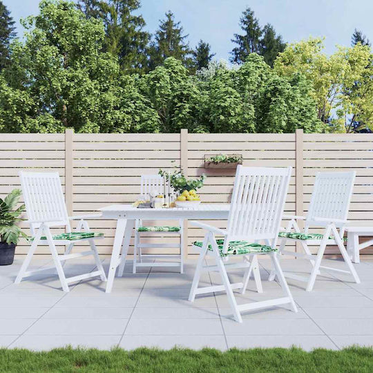 vidaXL Perne Pentru Scaune De Grădină Verzi 4 Buc 50x50 Cm
