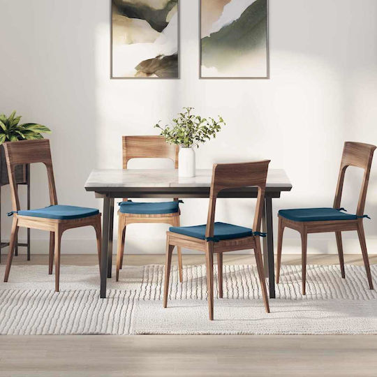 vidaXL Μαξιλάρι Καναπέ από Βελούδο Μπλε 40x40εκ.