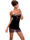 Spalex Χειμερινό Γυναικείο Νυχτικό Μαύρο