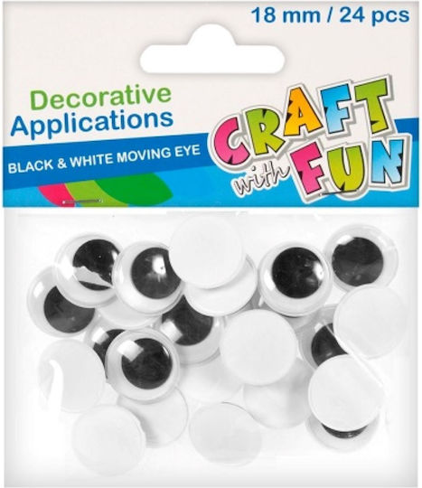 Craft with Fun Ochi de artizanat 24buc