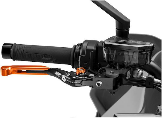 Motorcycle Brake Lever 4.0 Black Orange Adjustable Extendable Flexible Universal 414tnt Puig