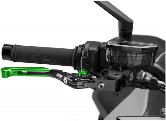 Motorcycle Brake Lever 4.0 Black Green Adjustable Extendable Flexible Universal 414vnv Puig