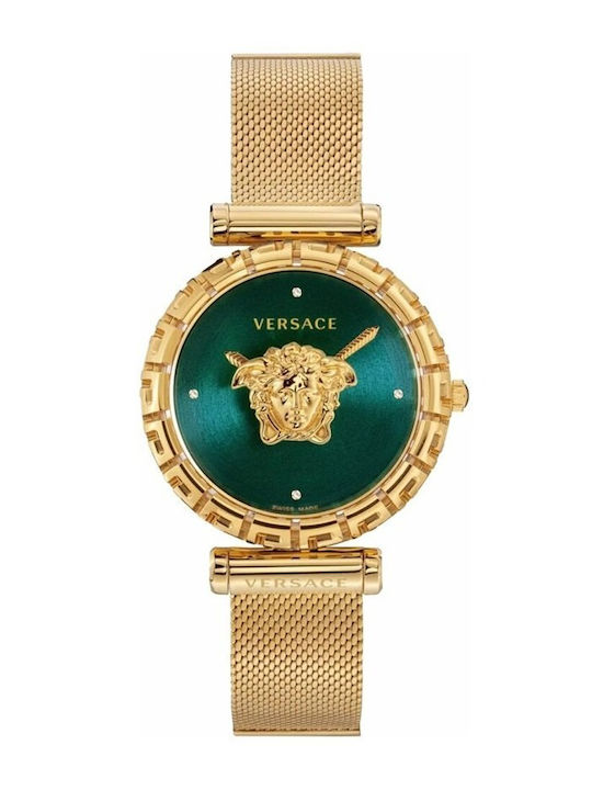 Versace Palazzo Empire Greca Ceas de Damă cu Auriu Brățară Metalică