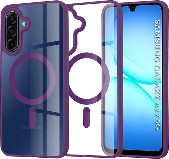 Techsuit Umschlag Rückseite Silikon Lila (Galaxy A17Oppo A17)