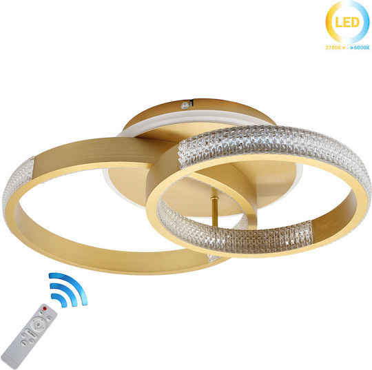 Keskor Deckenleuchte 60cm Gold mit Integrierter LED
