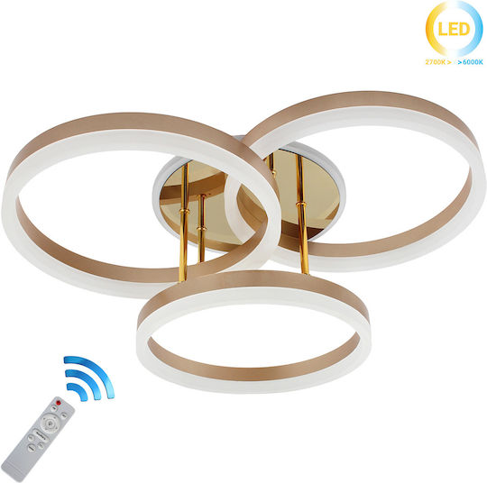 Keskor Deckenleuchte 55cm Gold mit Integrierter LED