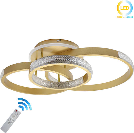 Keskor Deckenleuchte 75cm Gold mit Integrierter LED