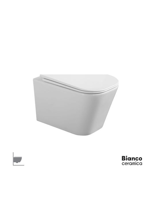 Bianco Ceramica Toaletă montată pe perete Albă Bianco Ceramica Toaletă montată pe perete Albă