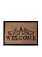 Entrance Mat made of Coir with Anti-slip Backing Welcome 40x60cm