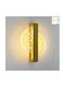 Keskor Leuchte Wand mit Integrierter LED Gold 17.5x4.5x25cm