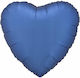 Luftballon Folie Herz Blau 43cm