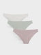 Βαμβακερά Γυναικεία Slip 3Pack Πολύχρωμο