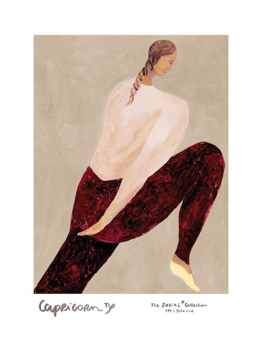 Πόστερ Capricorn Sofia Lind Κόκκινο Μπεζ 50 X 70 Cm Poster Club
