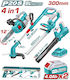 Total TOSLI250496E Set Kettensäge & Heckenschere & Gebläse & Grasschneider Brushless 20V mit 2 Batterien 4Ah