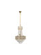 Keskor Chandelier with Crystals 6xE14 Gold 39cm 160900
