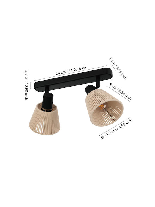 Eglo Seagard Doppel-Spot Mit E14 Fassung In Schwarz