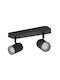 Eglo Consuma Double Spot with GU10 Lamp Adapter in Black Colour