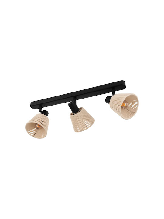 Eglo Seagard Triple Ceiling & Wall Spot with E14 Socket in Black Color