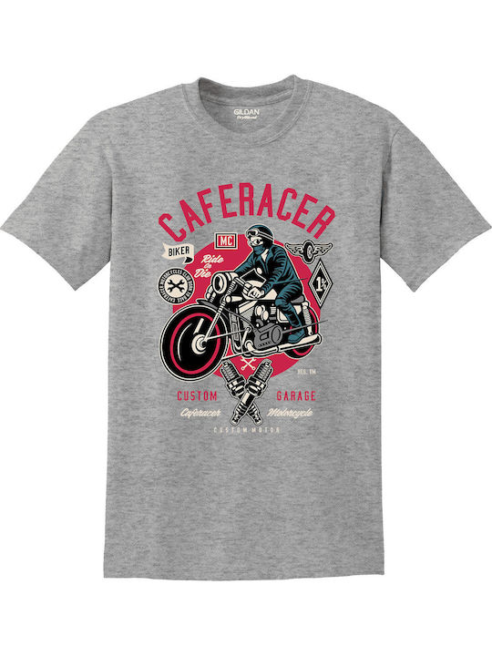 Unisex T-shirt Caferacer Biker Gray