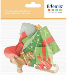 Artemio Διακοσμητικα Ξυλινα Xmas Χρωματιστα 5εκ...
