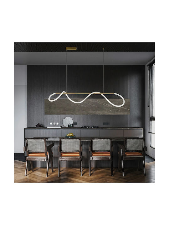 kelvo Glow Pendant Light White 140x40x30cm
