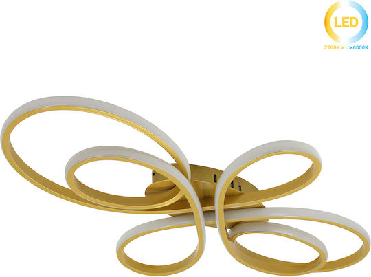 Keskor Deckenleuchte 65cm Gold mit Integrierter LED