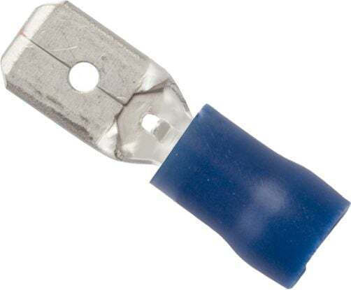 Ergom Quick Disconnect Electrical Terminals Blue 1131-515AA-ER050 Set Of 100 Pieces