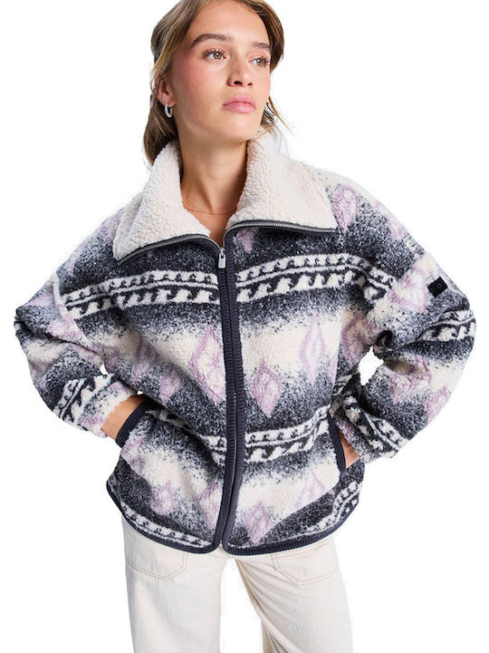 Feels Like Winter Suede Γυναικείο Μπουφάν για Χειμώνα Γκρι