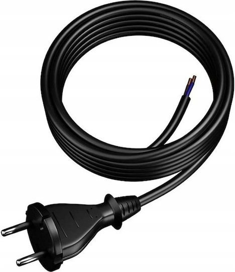 Кабел Connect.z Прав Щепсел Ip20 2*1 H05rr 3м Черен