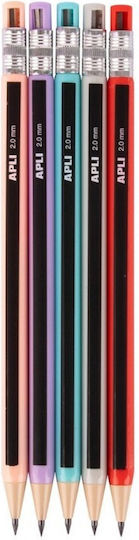Apli Mechanischer Bleistift 2mm mit Spitzer 1Stück (Μiverse Farben)