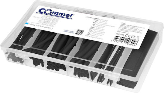 Commel Термоусадяеми Черни Несесер 100 Бройки Ф1,5-13мм 365-502