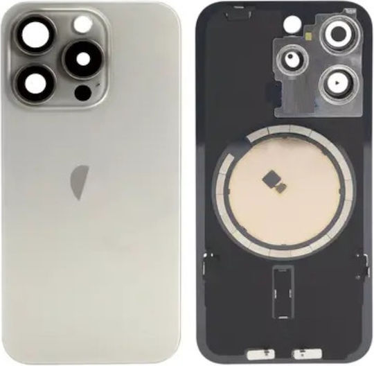 Κапак за замяна на батерията Battery Door Camera Lens Magsafe Сребрист за iPhone 15 Pro
