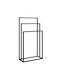 HomCom Triple Wall-Mounted Bathroom Rail ​45x21.5cm Inox Black