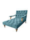 Recliner Kunstleder Blau L140xW75xH70cm