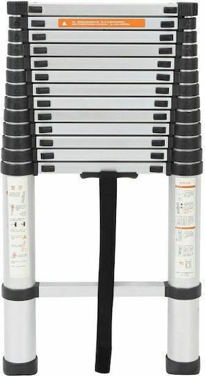 Vesta Teleskopleiter Aluminium Einzeln 14 Stufen Maximale Höhe 4,1 m