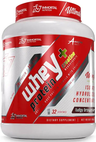 Immortal Nutrition Whey Protein + Creatine Protein Whey with Creatine & Flavor Fudgy Brownie 1kg