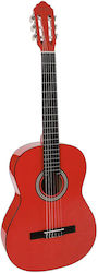 Cg144rd Salvador Klassische Gitarre Für Kinder Vollständige Skala Serie Basswood Rücken Seiten Nickel Bünde Trussrod Glänzendes Rotes Finish