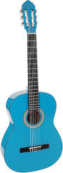 Cg144bu Salvador Classical Guitar Kids Full Scale Series Basswood Back Sides Nickel Frets Trussrod Gloss Blue Finish