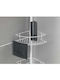 Wenko Corner Wall Mounted Bathroom Shelf Metallic White
