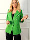 Μακρύ Γυναικείο Σακάκι Light Green