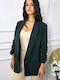 Long Women's Blazer Dark Green
