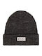 Beanie Unisex Σκούφος με Rib Πλέξη σε Μαύρο χρώμα