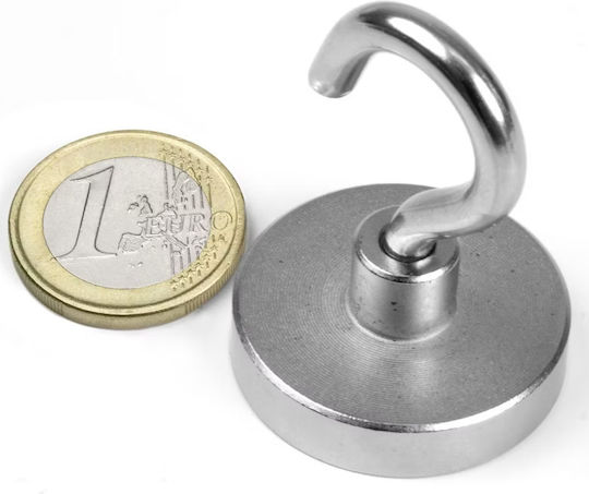 Μαγνήτης Πέλμα Γάντζος Φ32x7mm X M5 Νεοδυμίου Δύναμη Έλξης 30kg