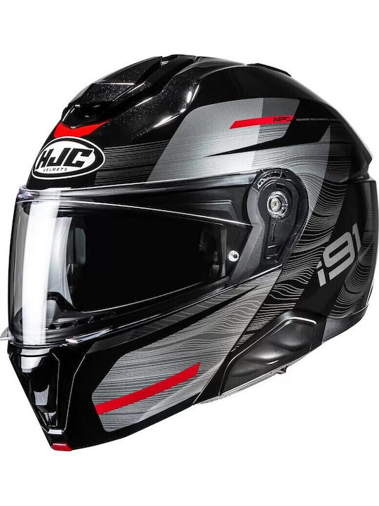 HJC I91 Dusk MC1 Motorcycle Helmet Flip-Up ECE ...