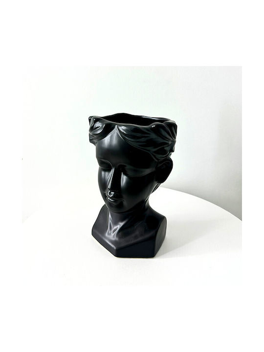 Velve Vază Decorativă Cristal Negru 14x14x25cm 1buc